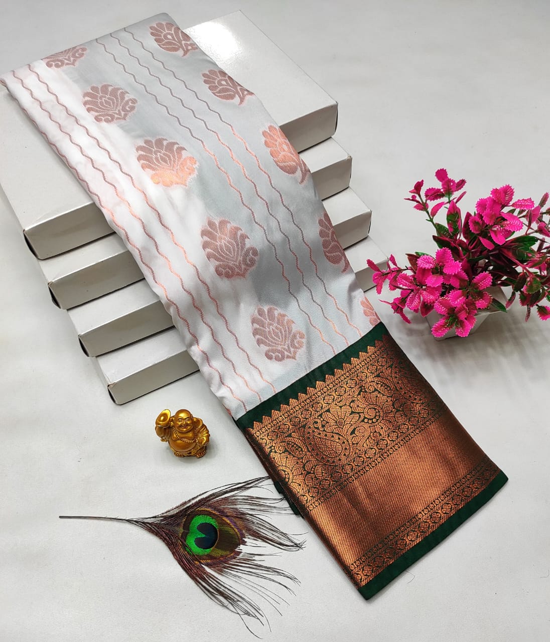 Dharmavaram style original Korvai silk saree