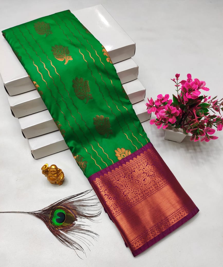 Dharmavaram style original Korvai silk saree
