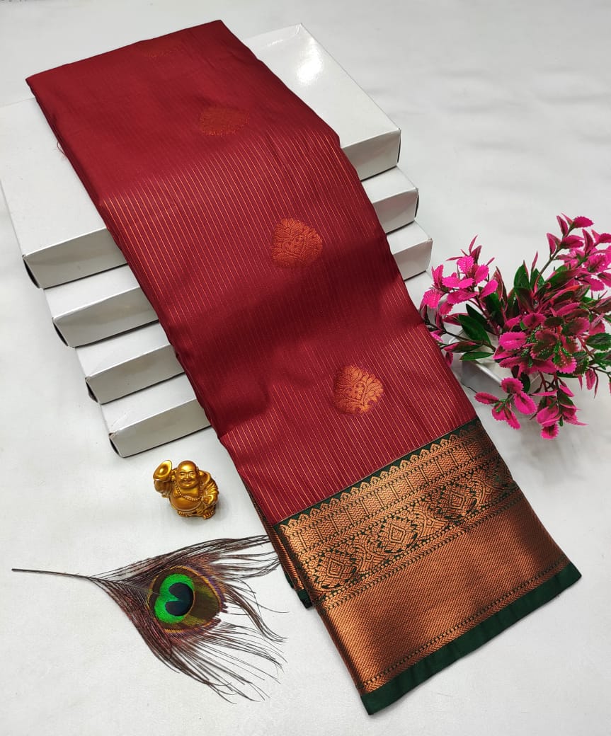 Dharmavaram style original Korvai silk saree