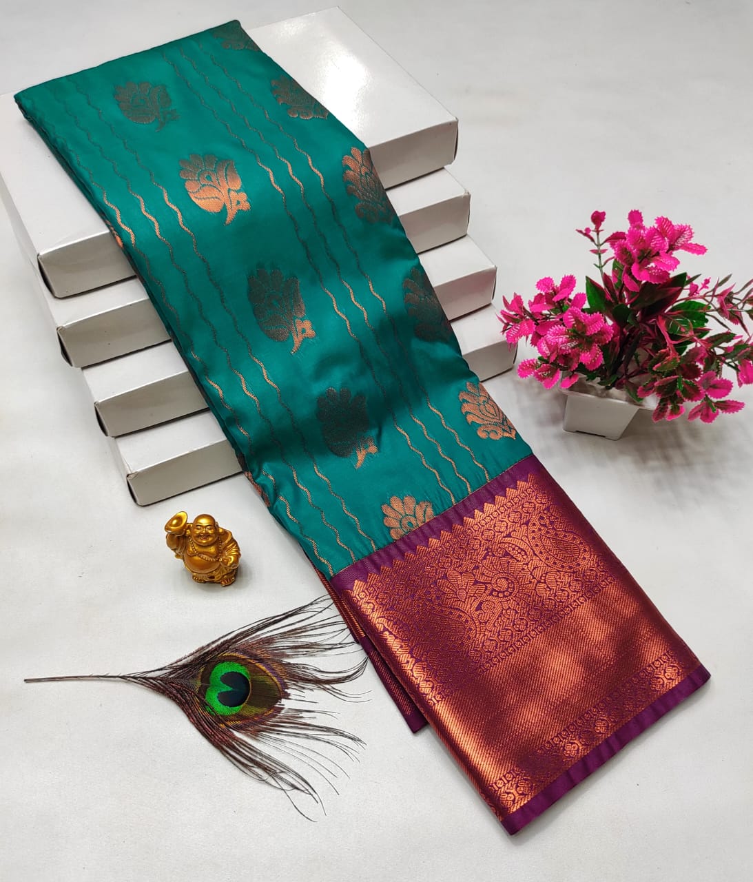 Dharmavaram style original Korvai silk saree