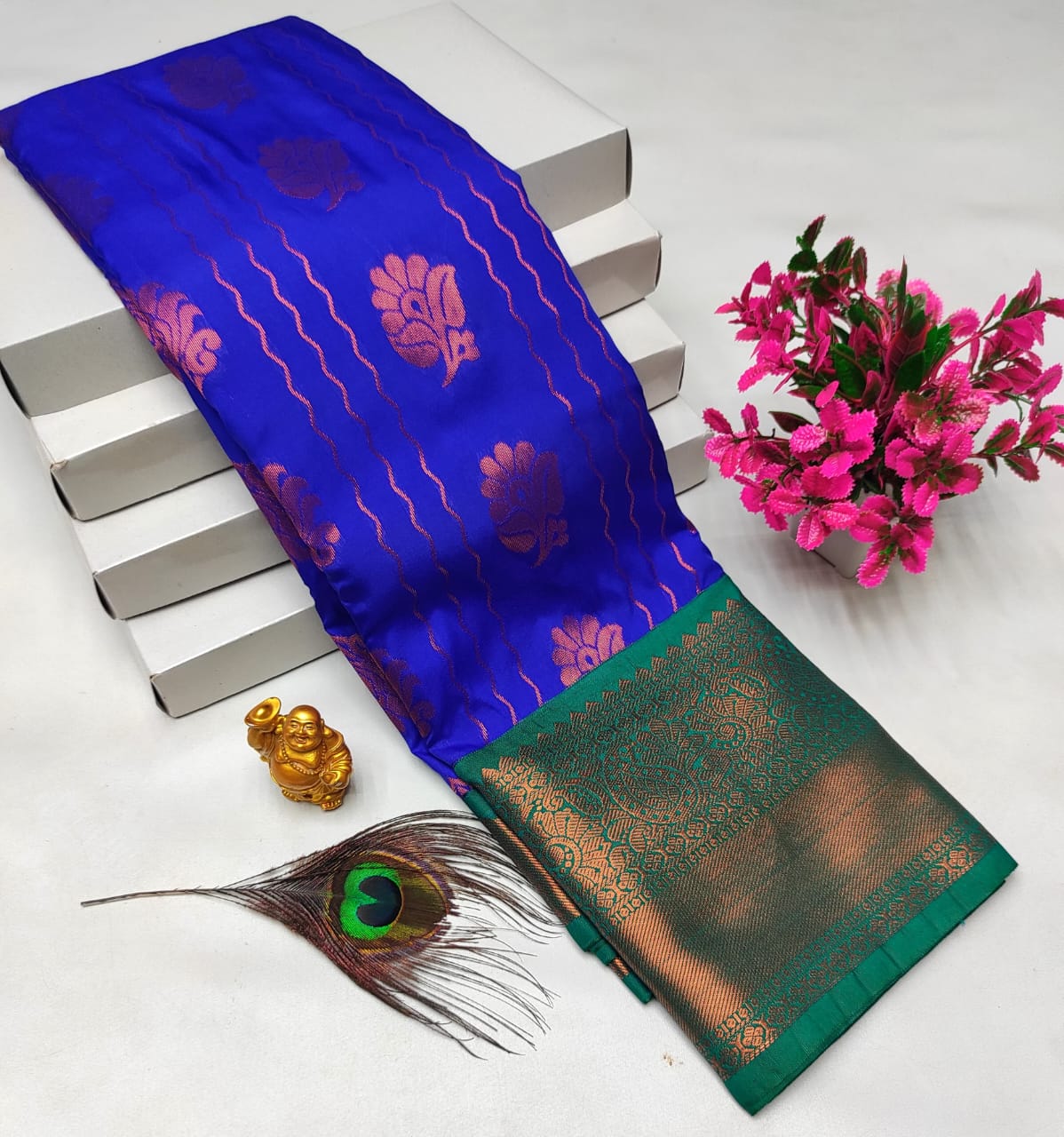 Dharmavaram style original Korvai silk saree