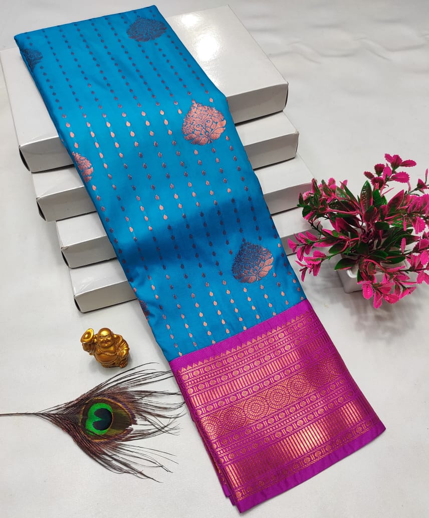Dharmavaram style original Korvai silk saree