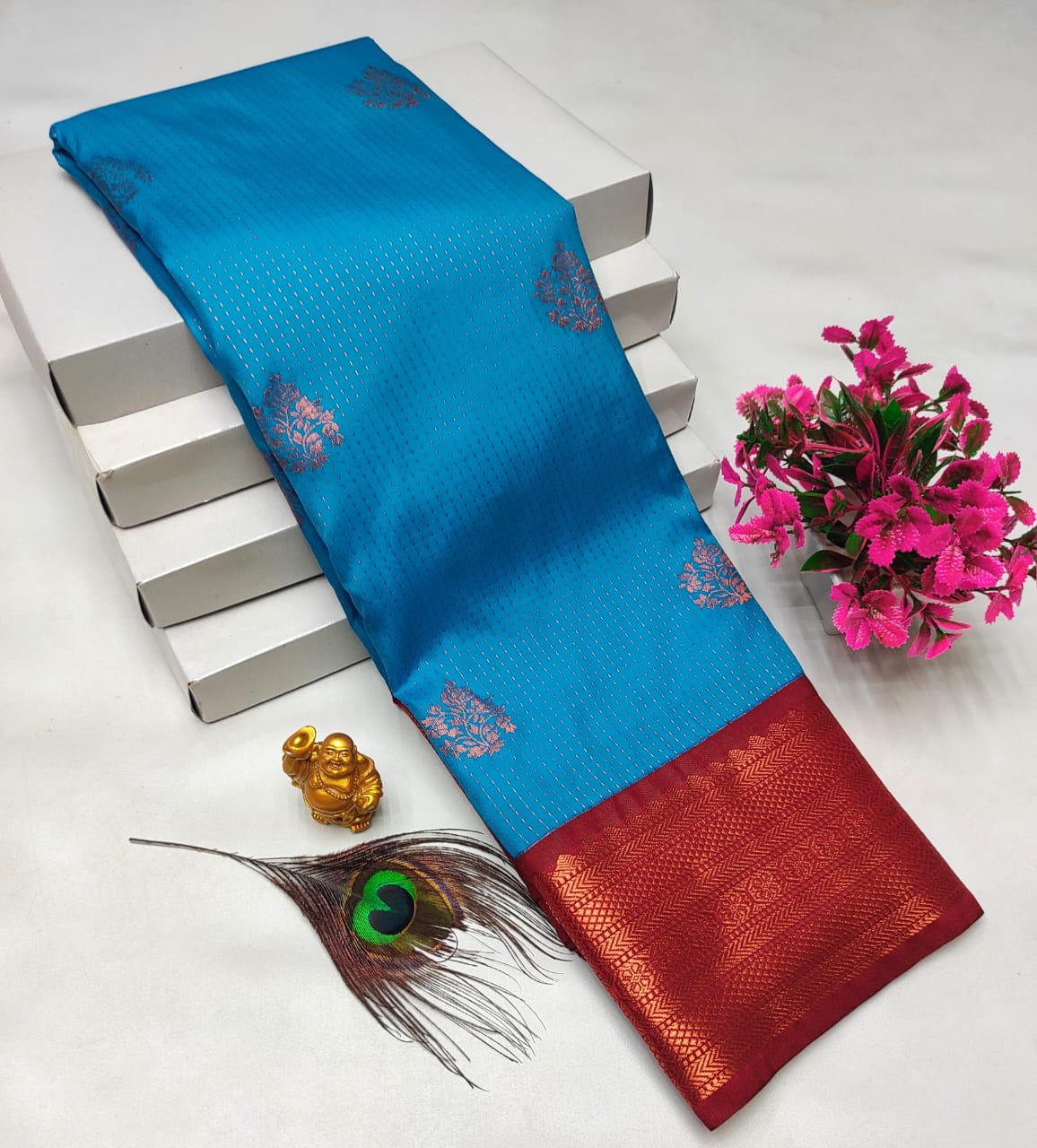 Dharmavaram style original Korvai silk saree