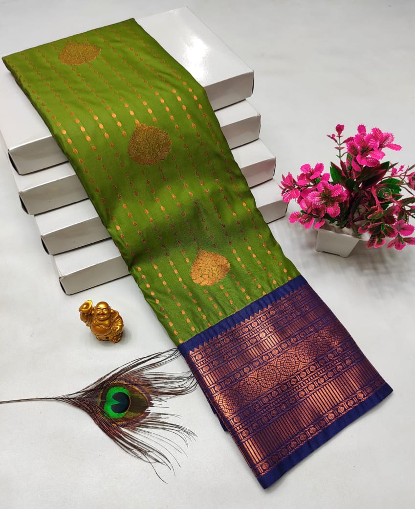 Dharmavaram style original Korvai silk saree