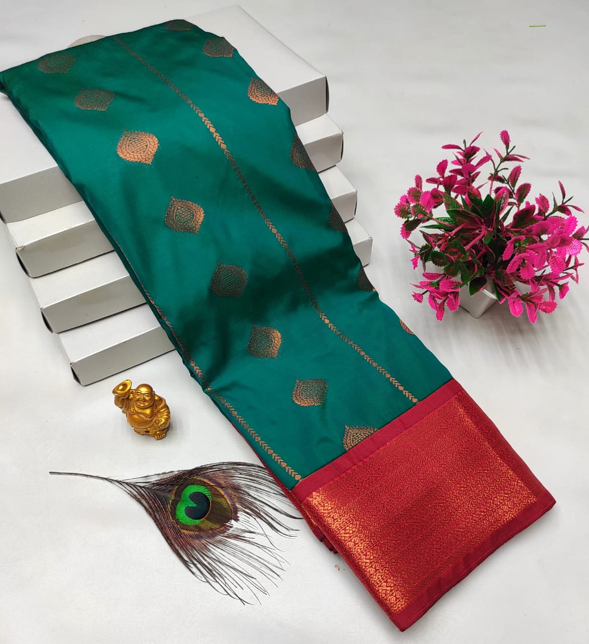 Dharmavaram style original Korvai silk saree