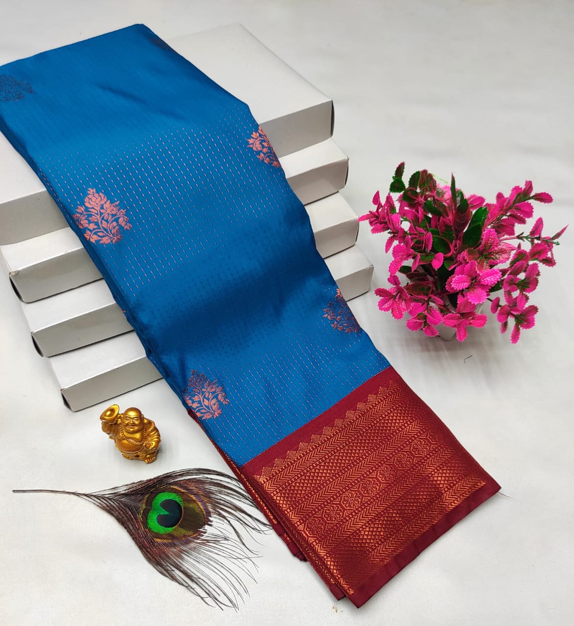 Dharmavaram style original Korvai silk saree