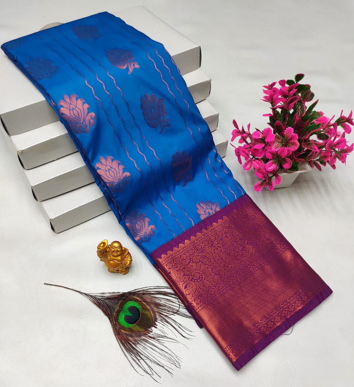 Dharmavaram style original Korvai silk saree