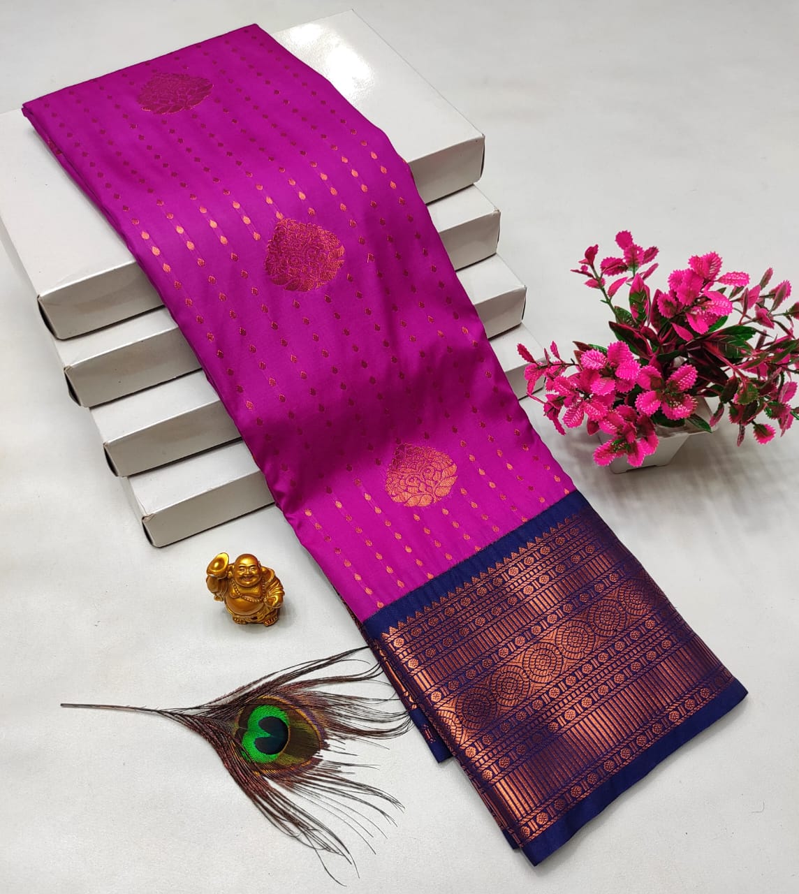 Dharmavaram style original Korvai silk saree