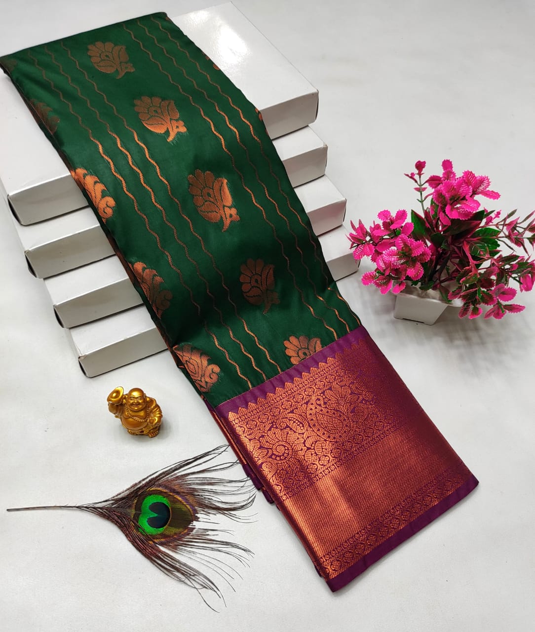 Dharmavaram style original Korvai silk saree