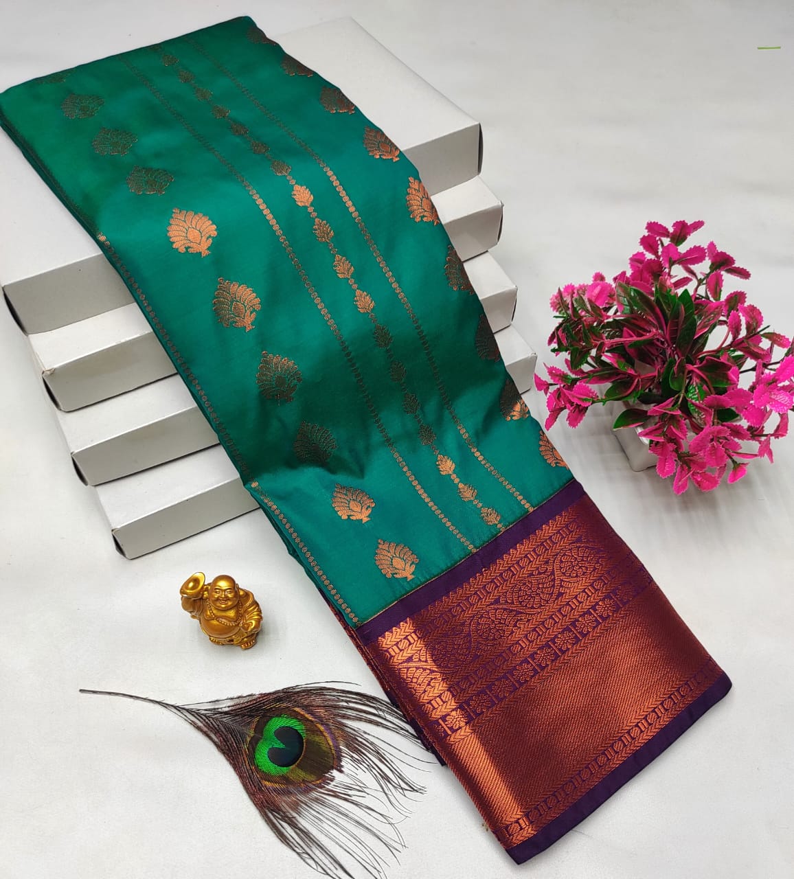 Dharmavaram style original Korvai silk saree