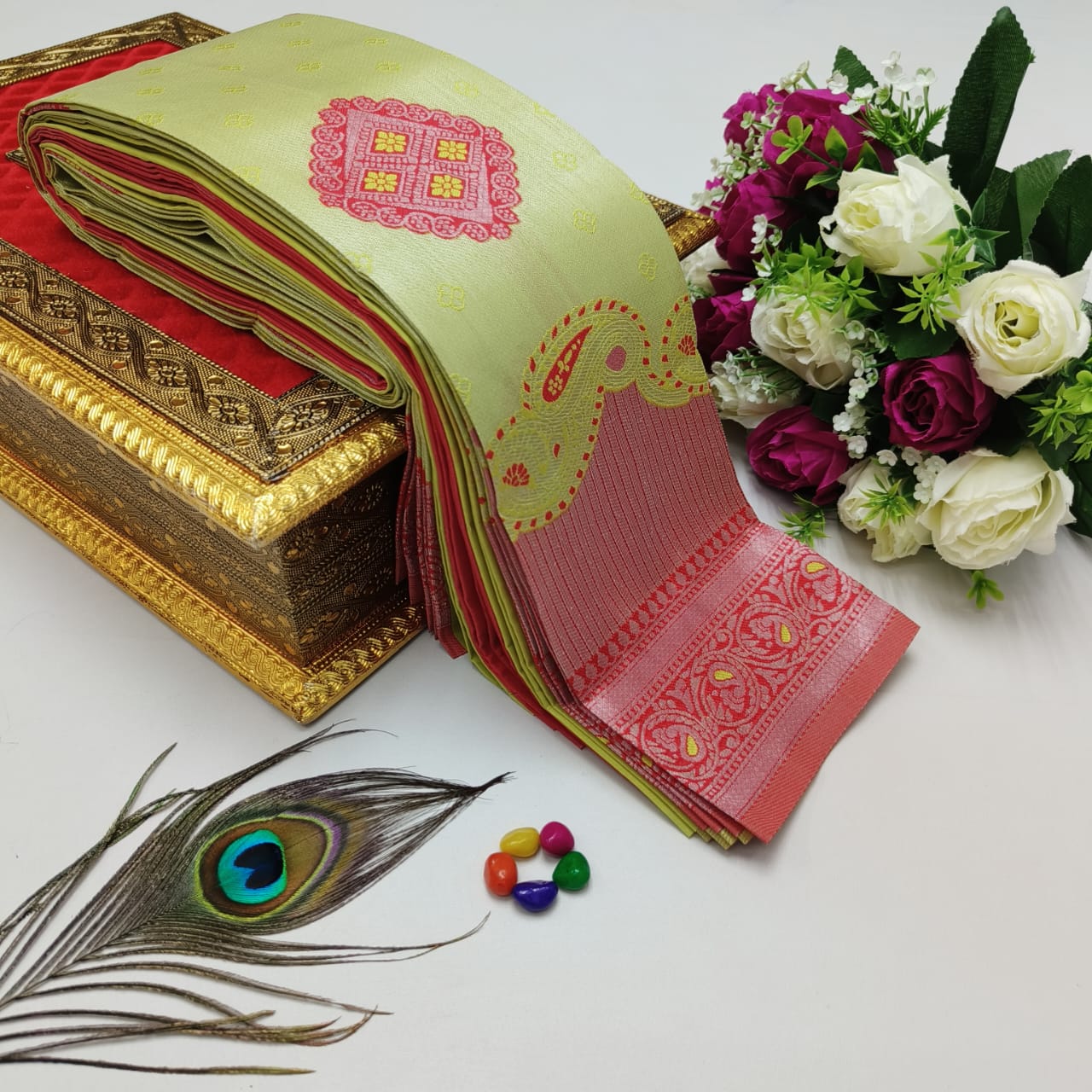 Elite Kupera Korvai Bridal Rapier Silk Saree