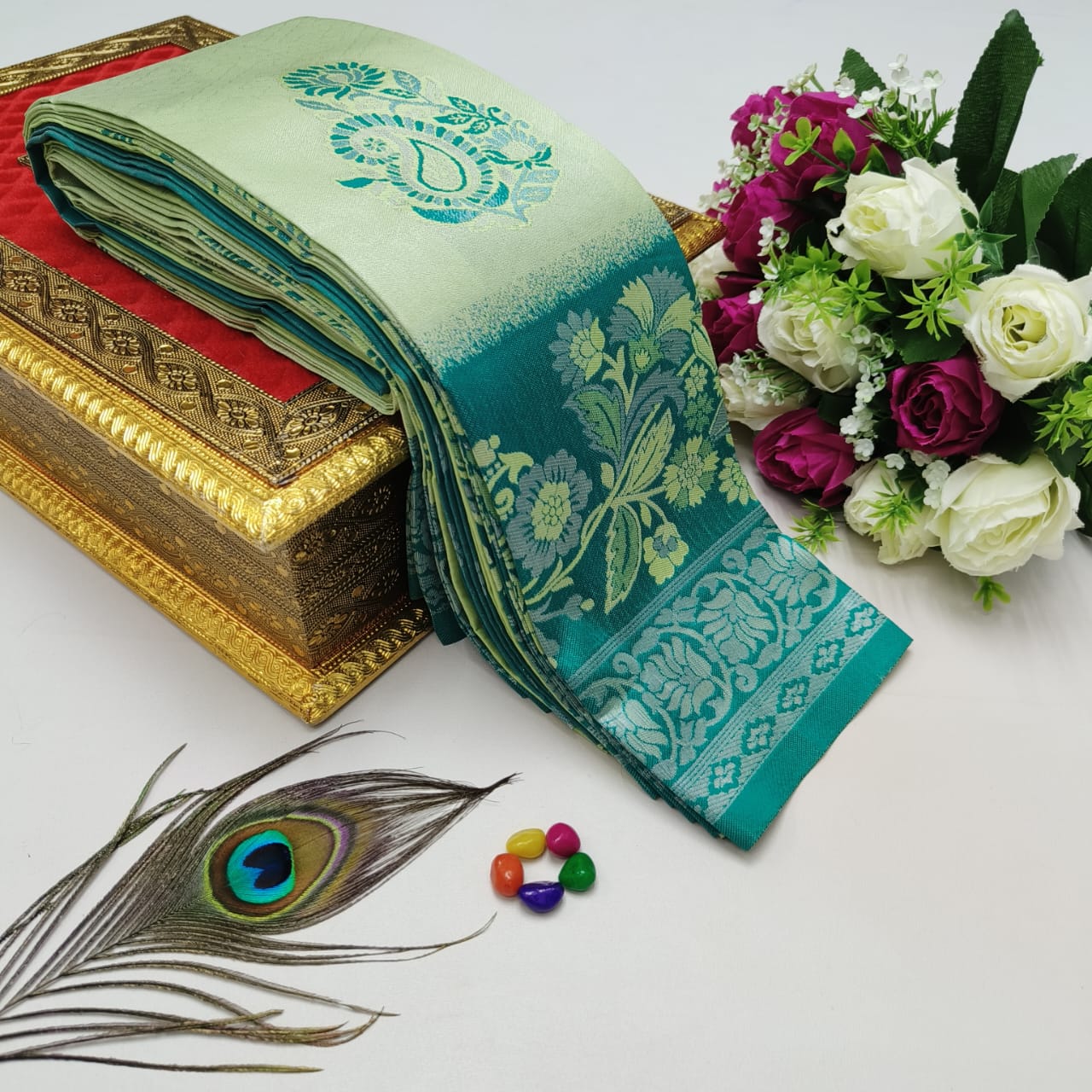 Elite Kupera Korvai Bridal Rapier Silk Saree