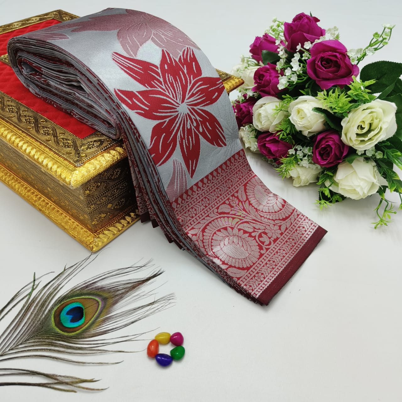 Elite Kupera Korvai Bridal Rapier Silk Saree