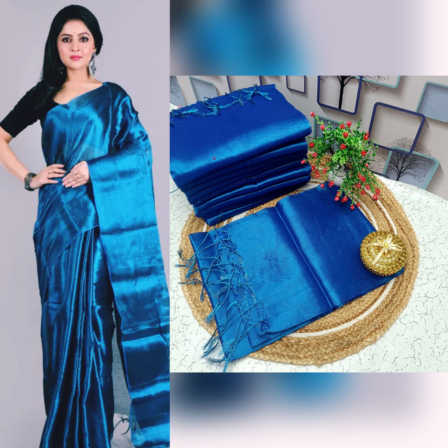 Premium Quality Raga Tissue Soft Silk Saree
