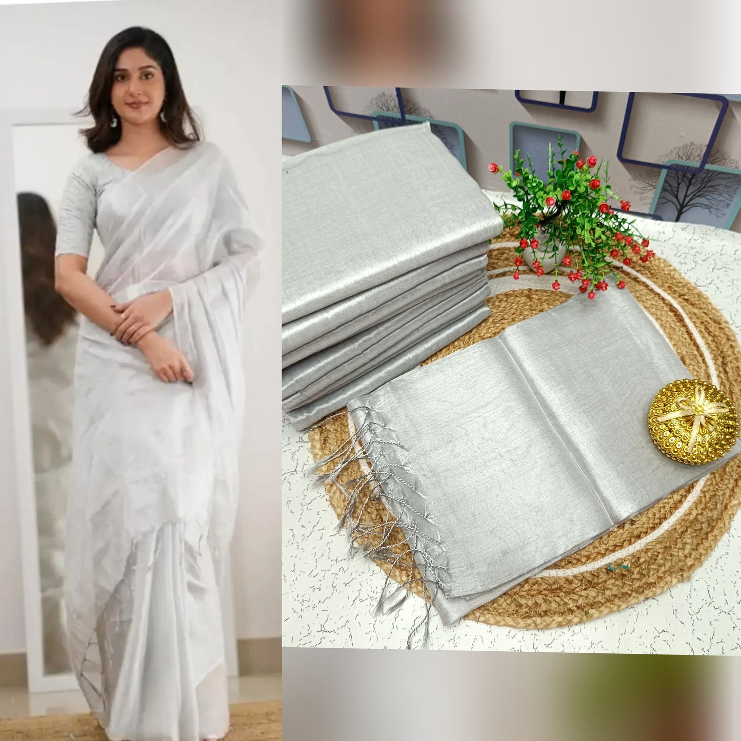 Premium Quality Raga Tissue Soft Silk Saree
