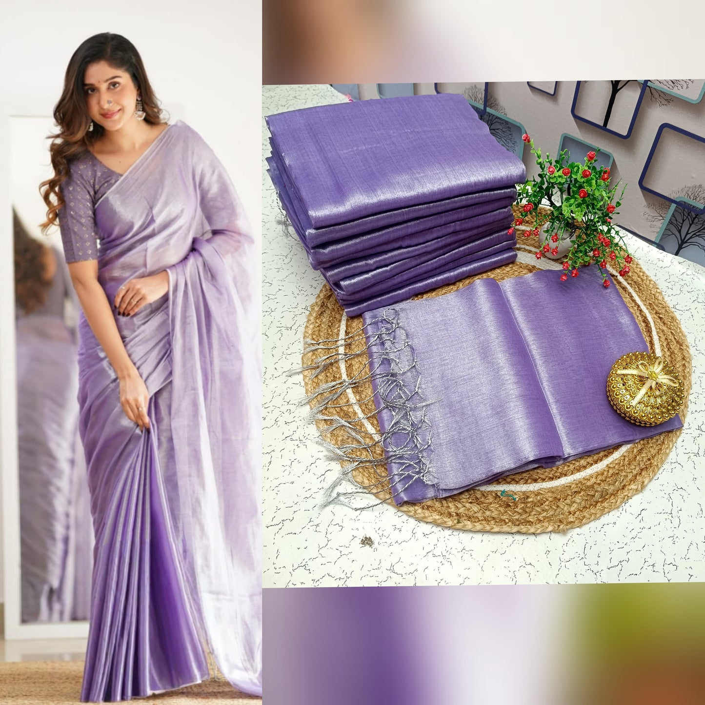 Premium Quality Raga Tissue Soft Silk Saree