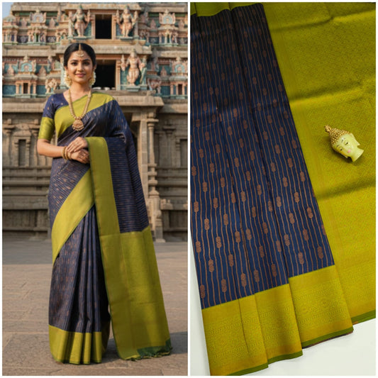Kupura Vaira Oosi lightweight silk-type sarees in Samuthrika/Vasthrakala bridal style
