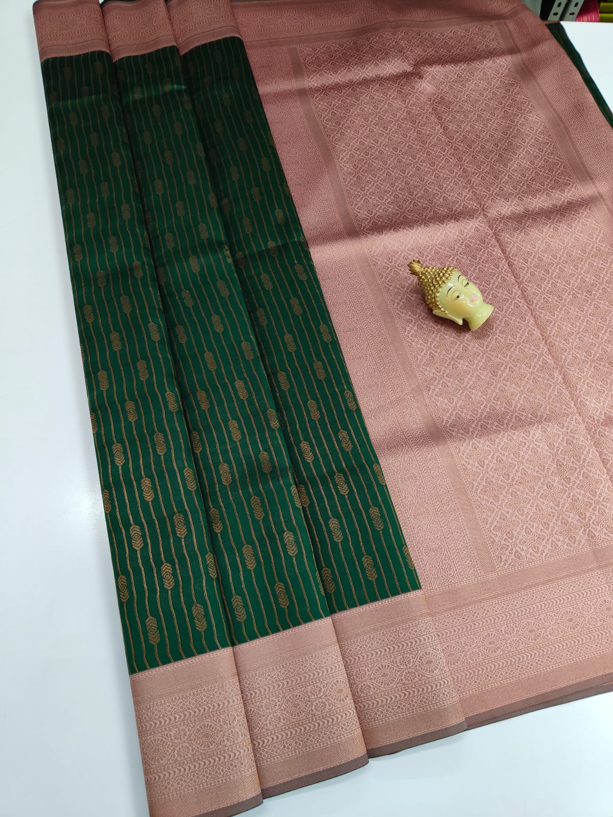 Kupura Vaira Oosi lightweight silk-type sarees in Samuthrika/Vasthrakala bridal style