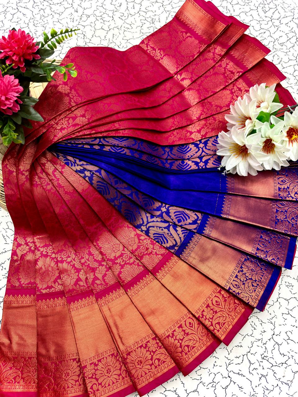 Samuthrika Silk Saree – Real 3D Embossed Body
