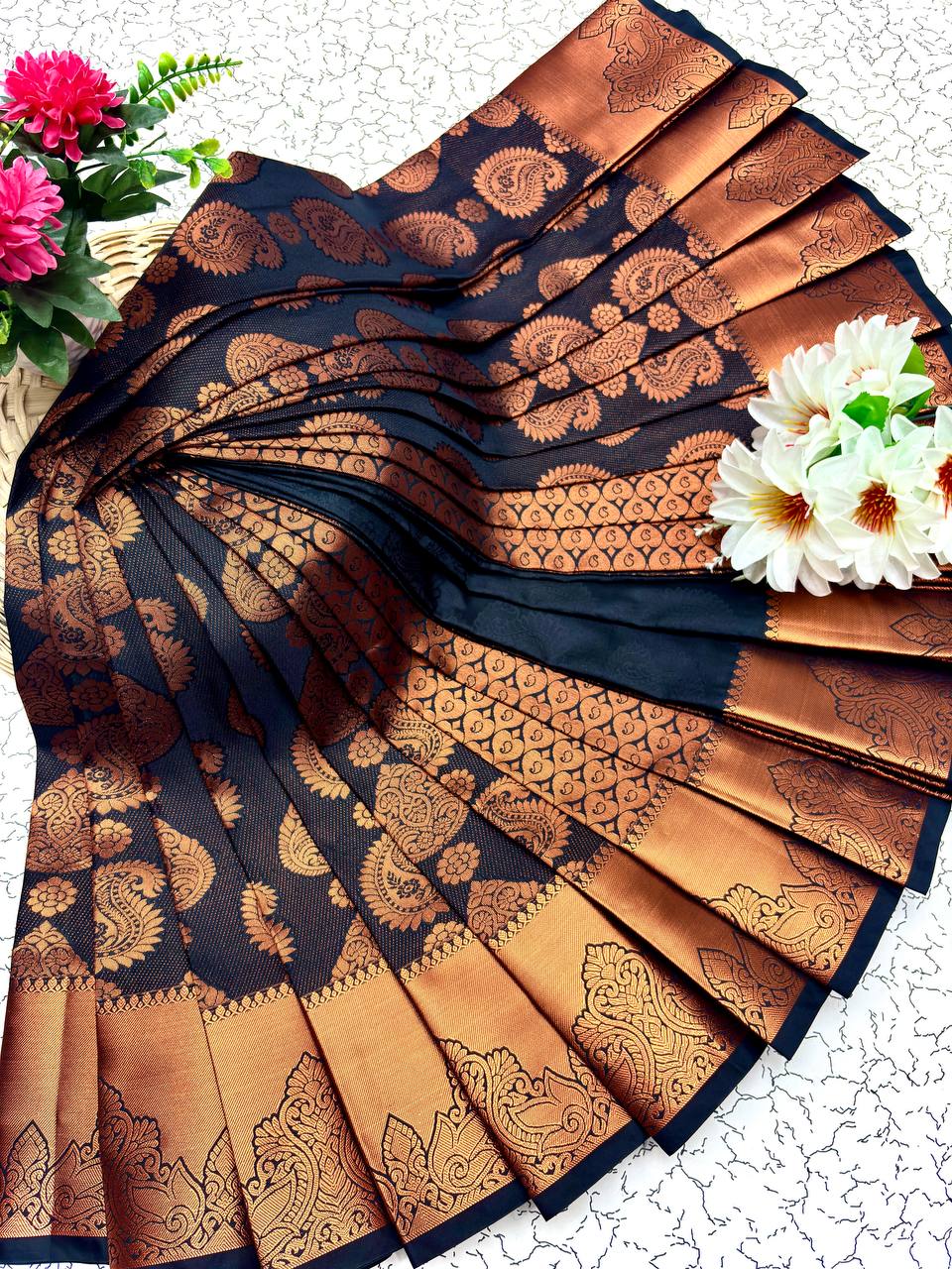 Samuthrika Silk Saree – Real 3D Embossed Body