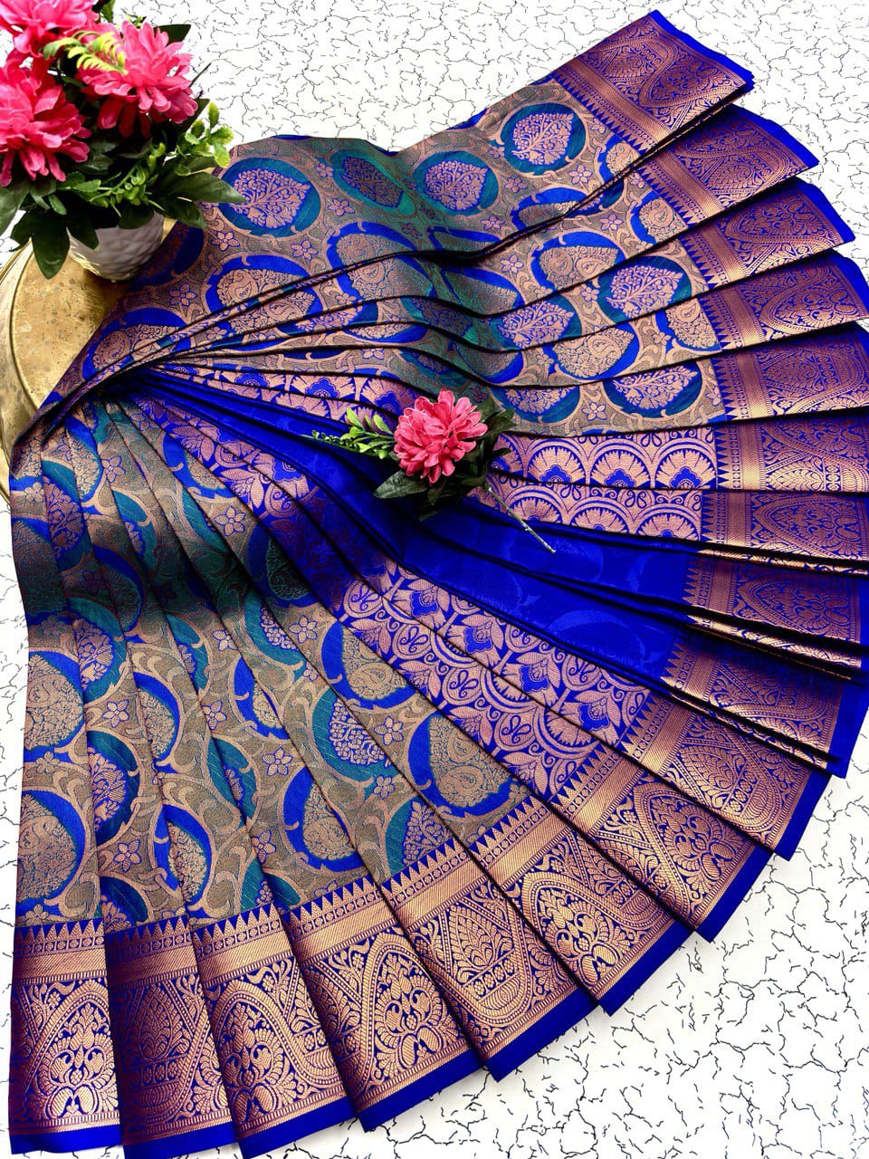 Samuthrika Silk Saree – Real 3D Embossed Body