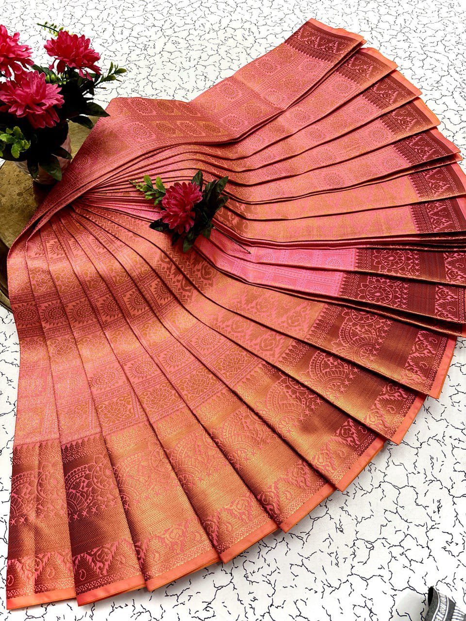 Samuthrika Silk Saree – Real 3D Embossed Body