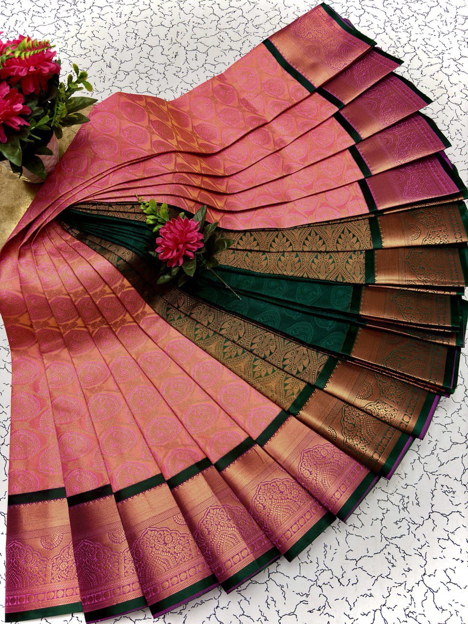 Samuthrika Silk Saree – Real 3D Embossed Body