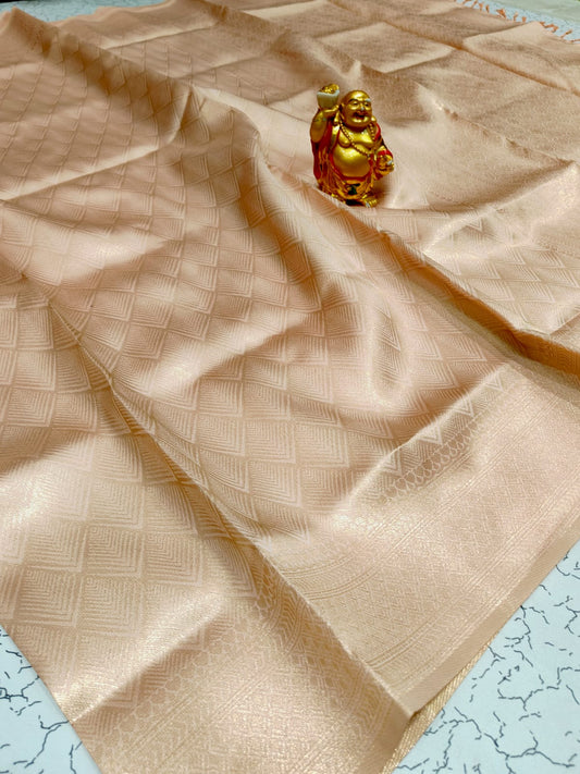 Celebrity-Inspired Party Wear Semi Tissue Silk Saree
