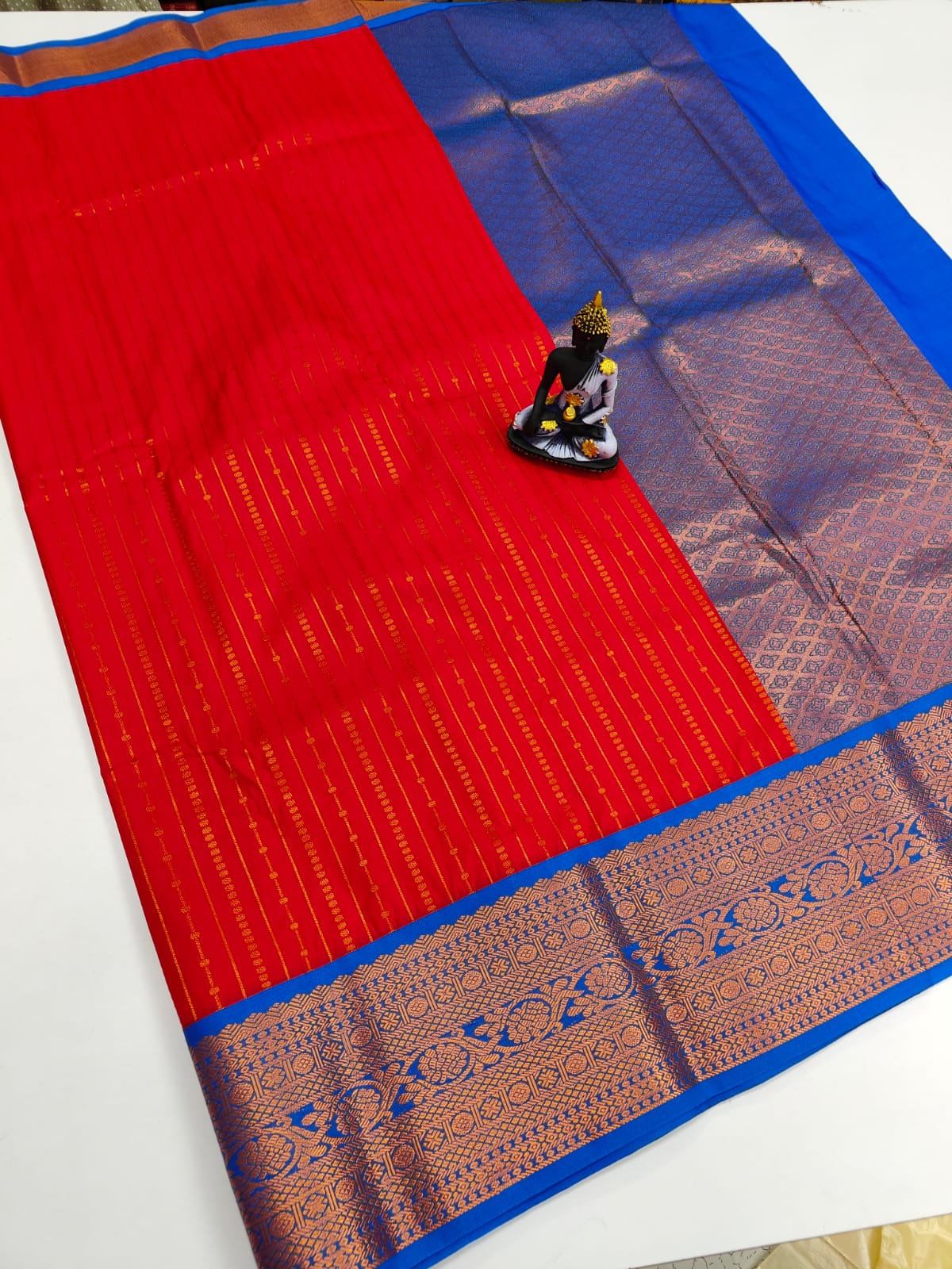 Mangalyam Korvai Kottanji Tana Warp Weave Soft Silk Saree