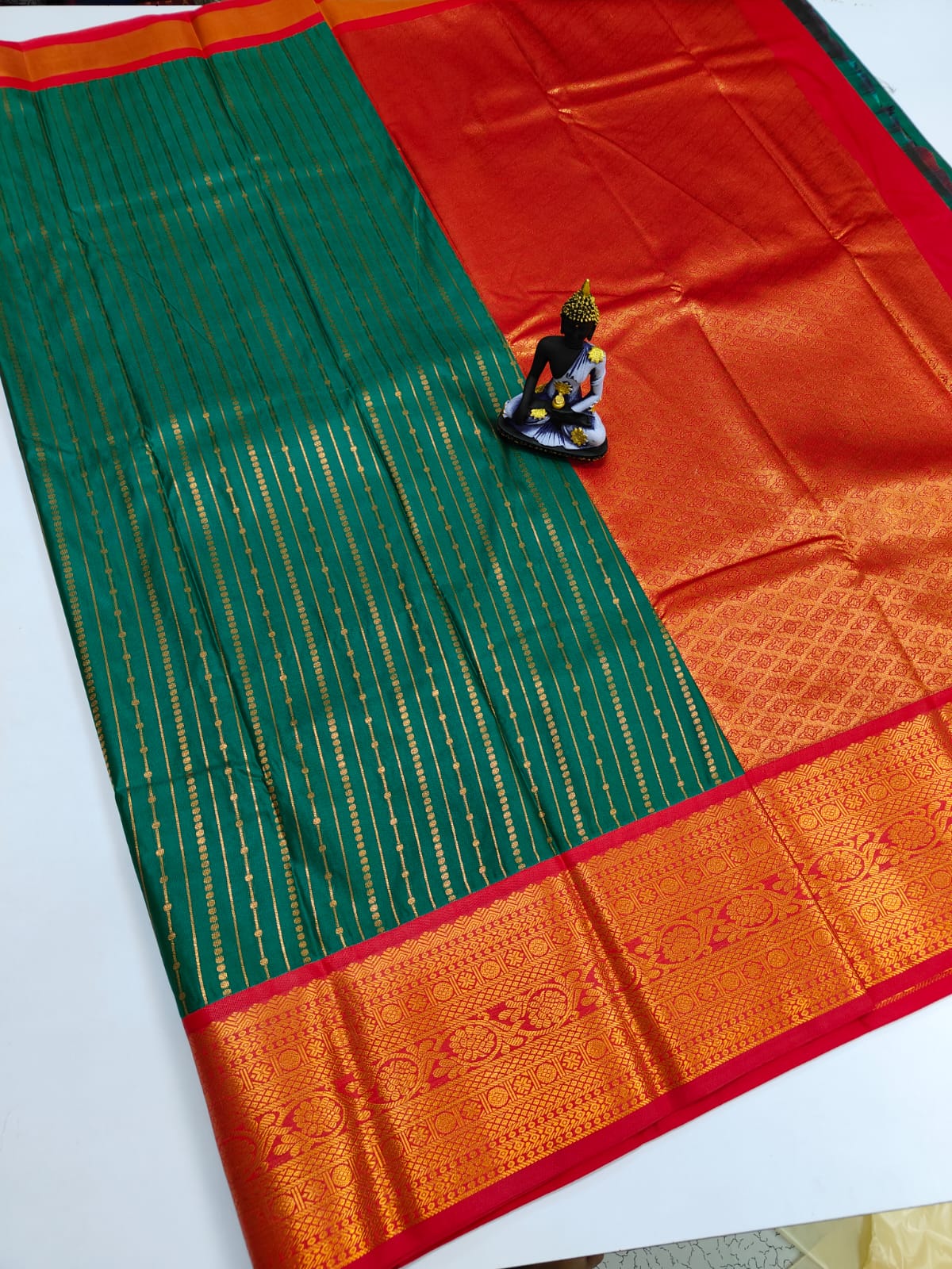 Mangalyam Korvai Kottanji Tana Warp Weave Soft Silk Saree