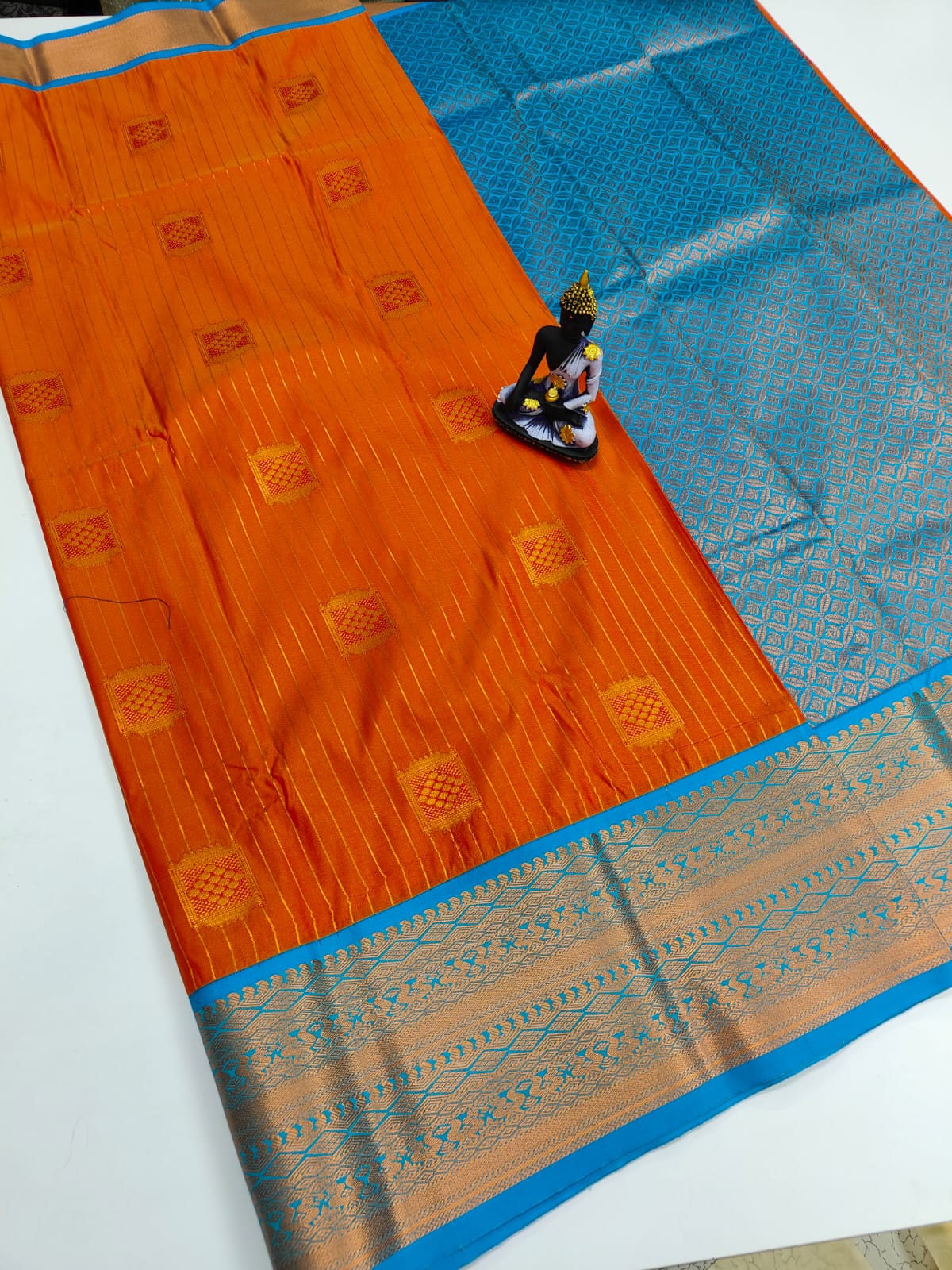 Mangalyam Korvai Kottanji Tana Warp Weave Soft Silk Saree