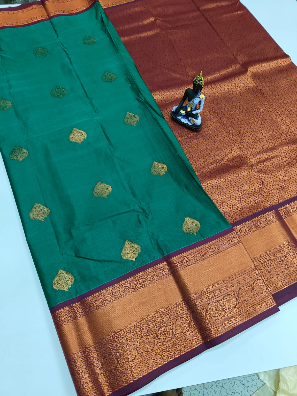 Mangalyam Korvai Kottanji Tana Warp Weave Soft Silk Saree