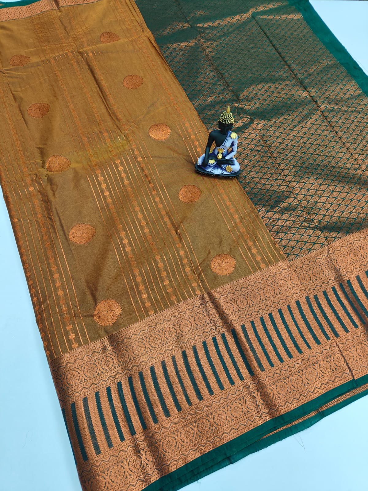 Mangalyam Korvai Kottanji Tana Warp Weave Soft Silk Saree