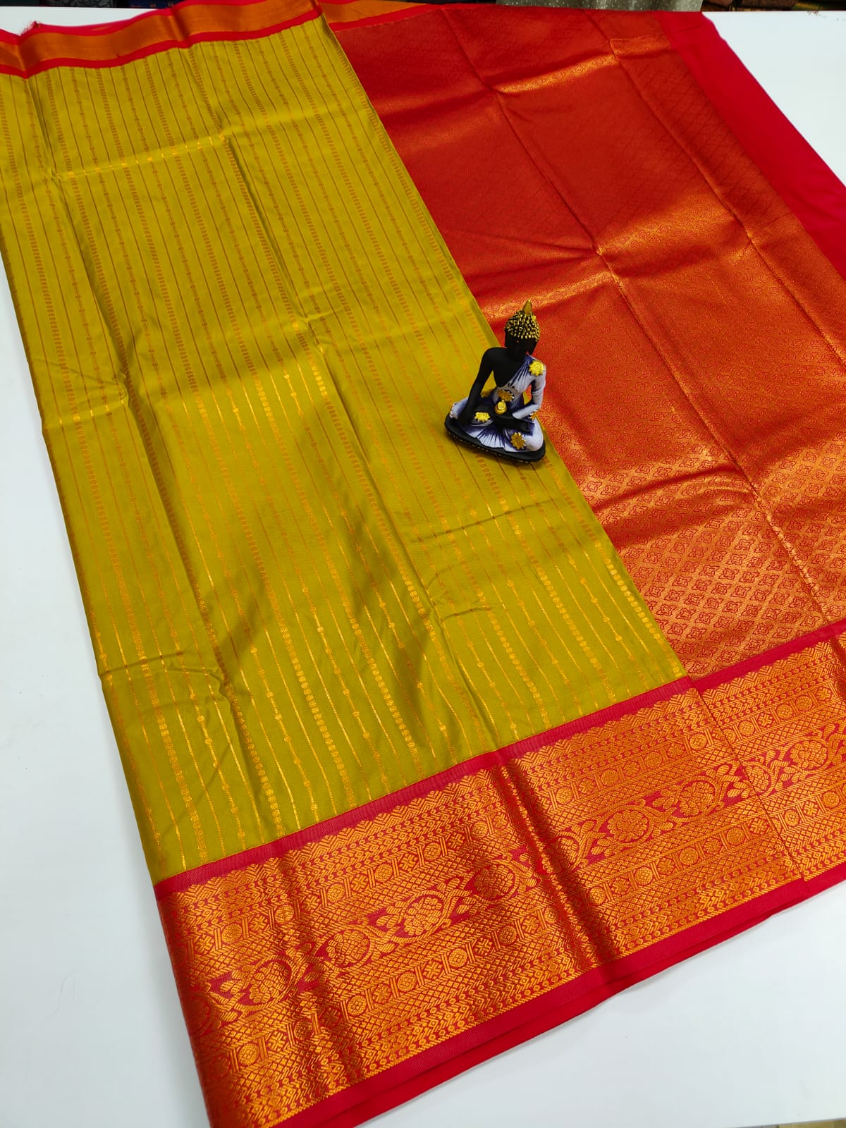 Mangalyam Korvai Kottanji Tana Warp Weave Soft Silk Saree