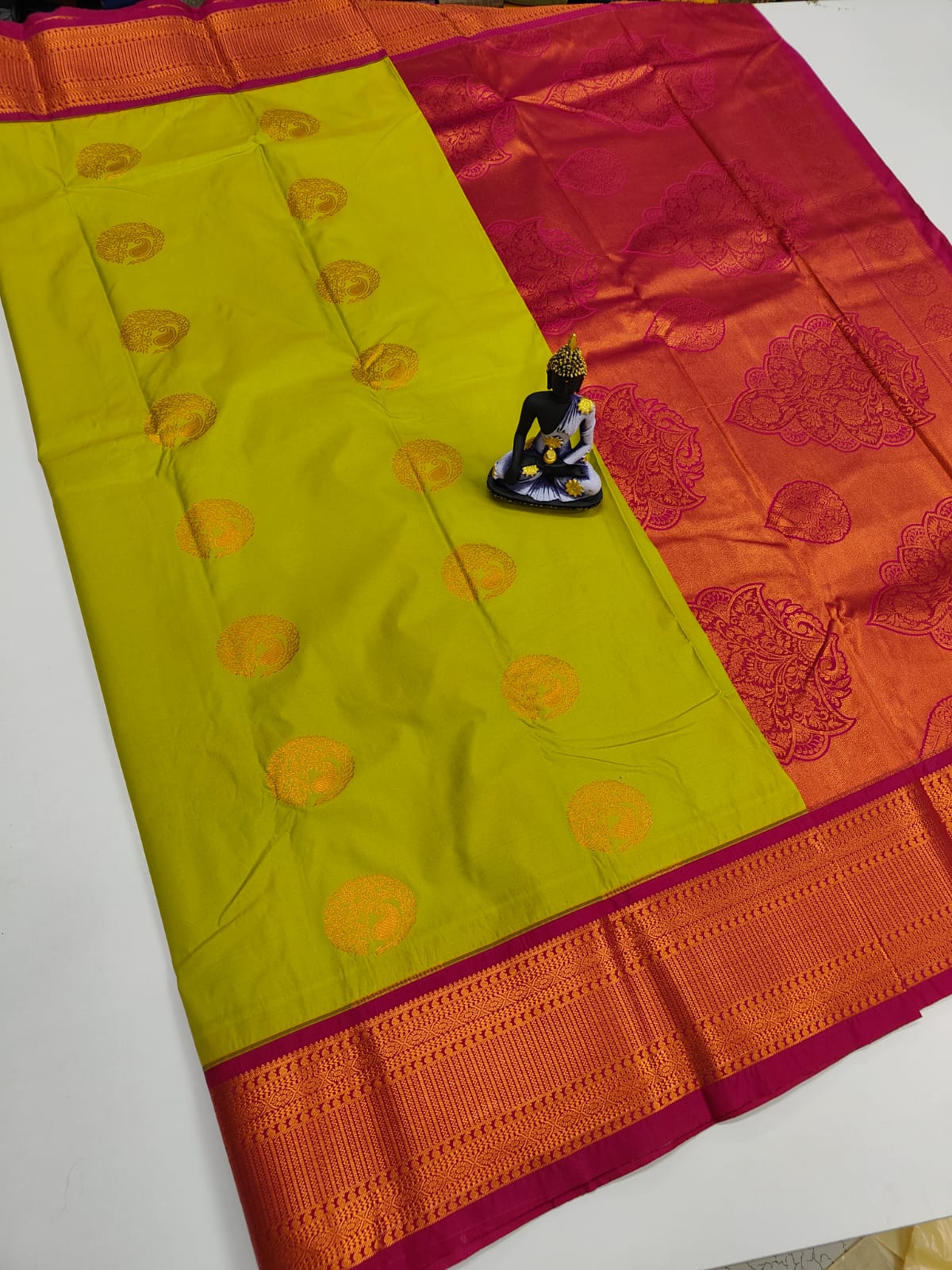 Mangalyam Korvai Kottanji Tana Warp Weave Soft Silk Saree