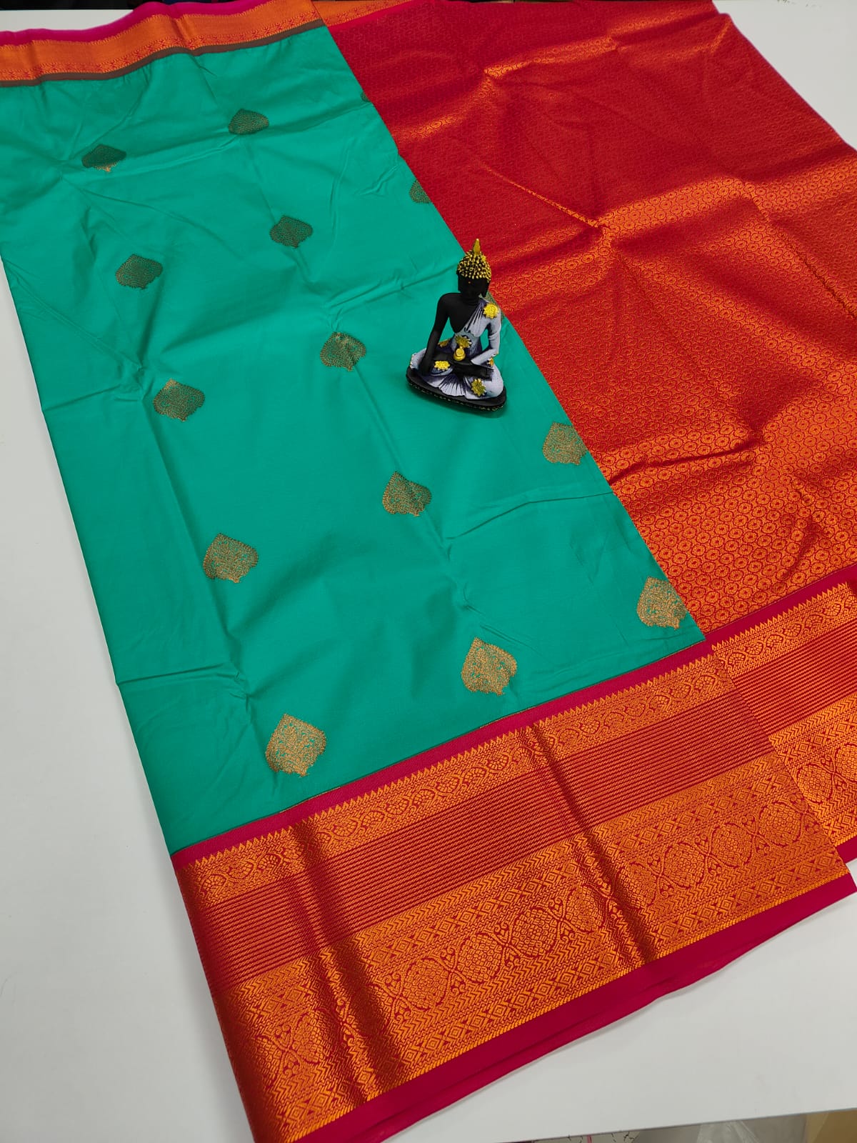 Mangalyam Korvai Kottanji Tana Warp Weave Soft Silk Saree