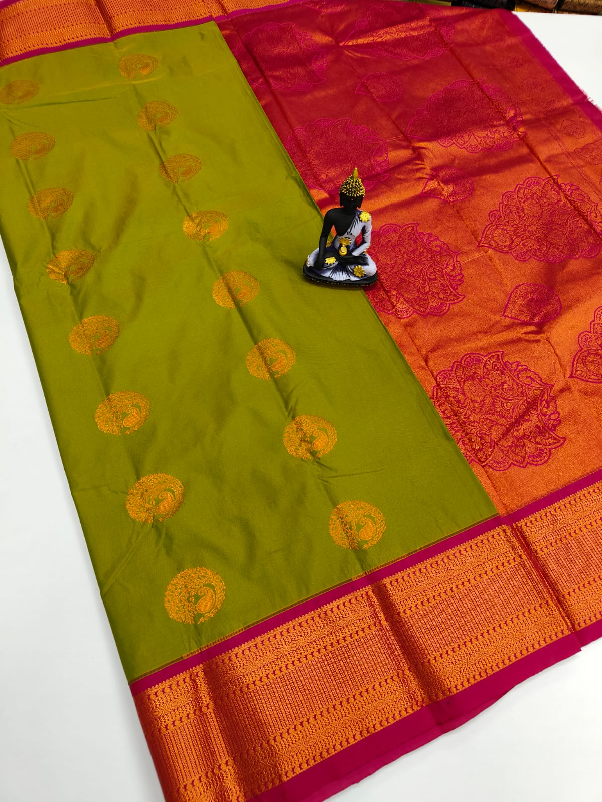 Mangalyam Korvai Kottanji Tana Warp Weave Soft Silk Saree