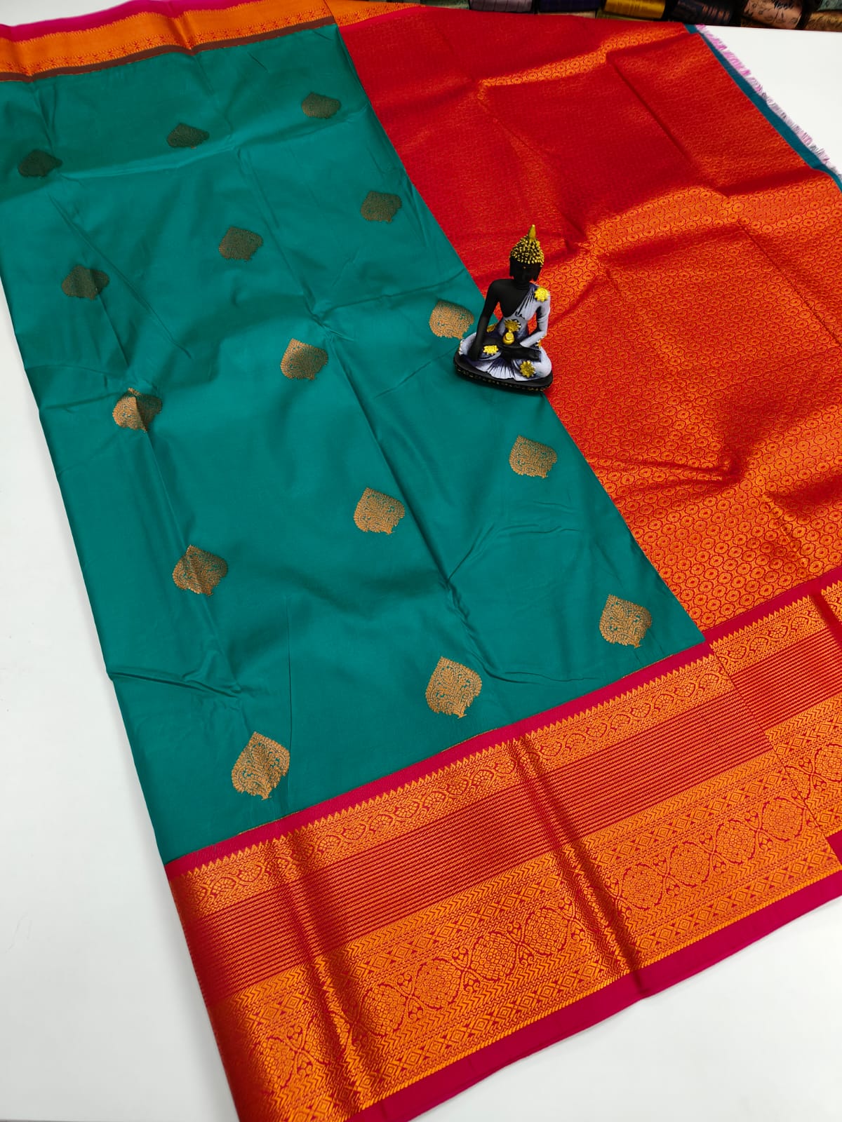 Mangalyam Korvai Kottanji Tana Warp Weave Soft Silk Saree