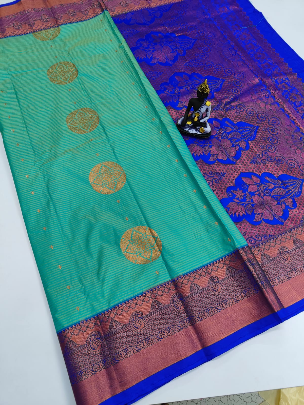 Mangalyam Korvai Kottanji Tana Warp Weave Soft Silk Saree