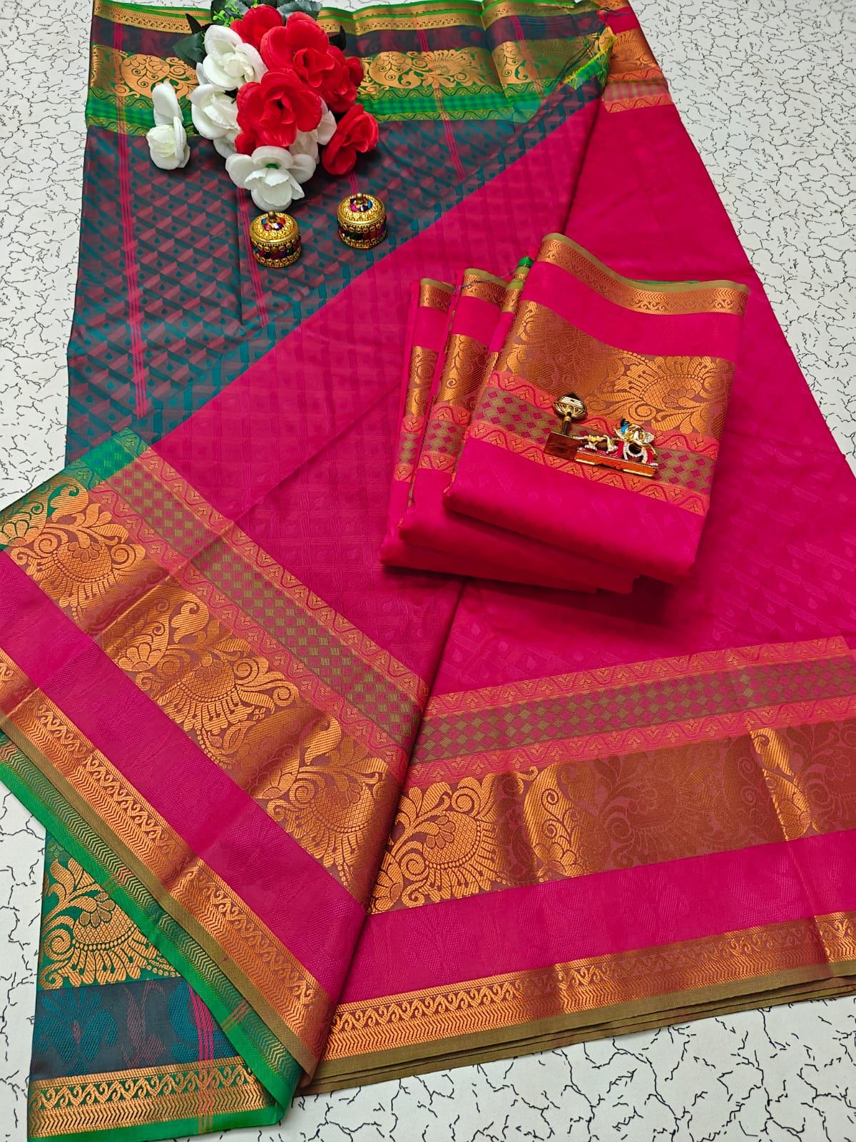 Karizma Silk Saree - 3D Embossed Design