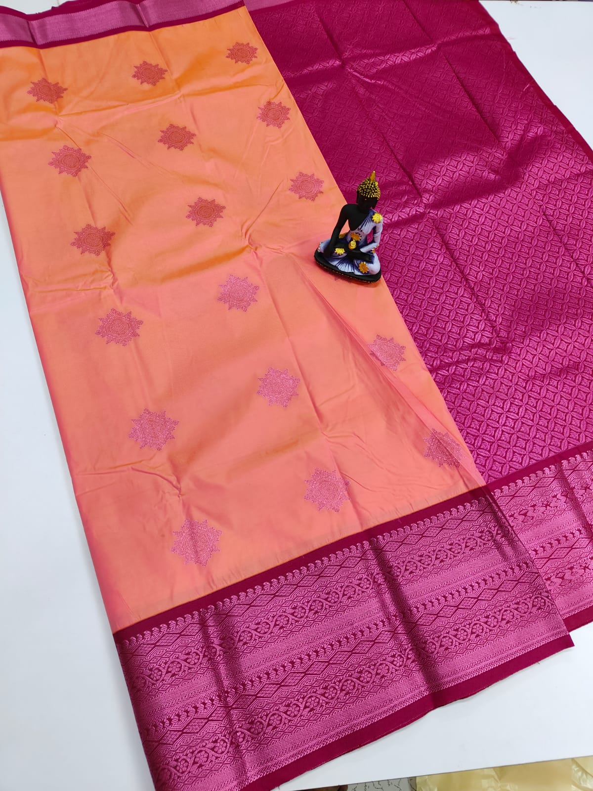 Mangalyam Korvai Kottanji Tana Warp Weave Soft Silk Saree