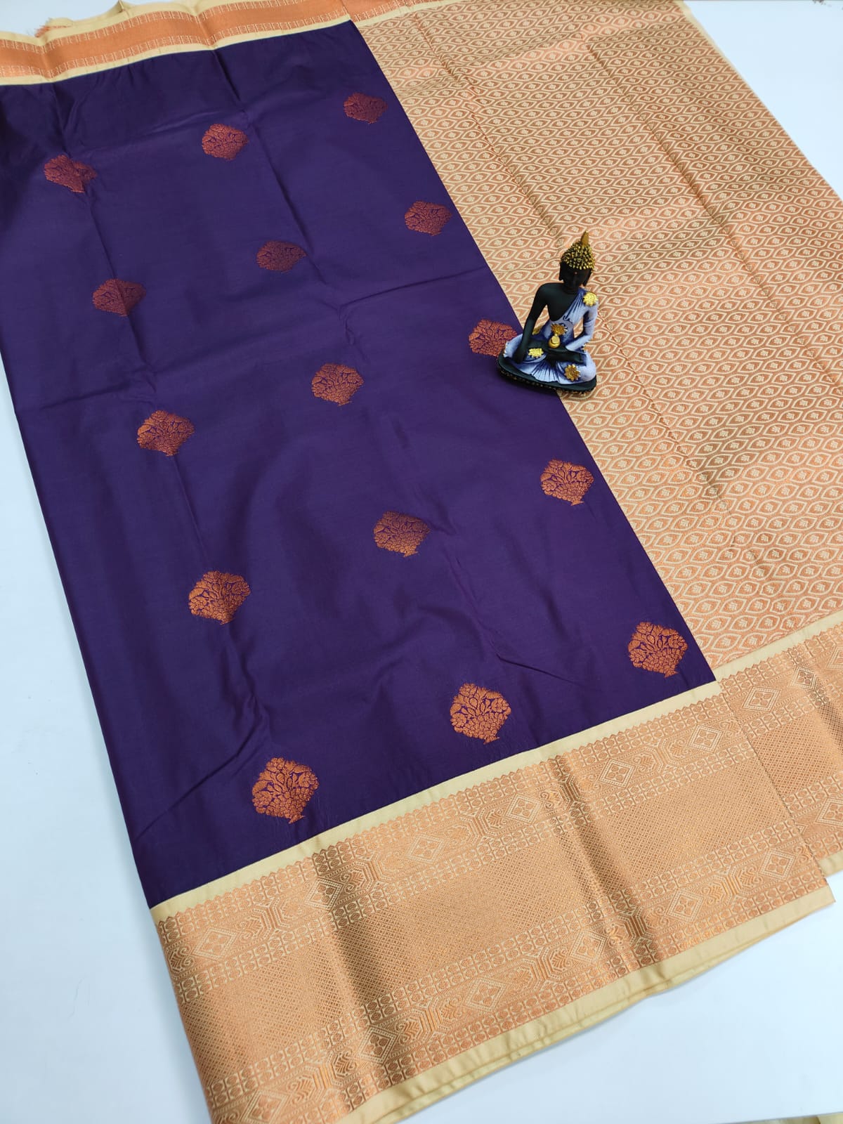 Mangalyam Korvai Kottanji Tana Warp Weave Soft Silk Saree
