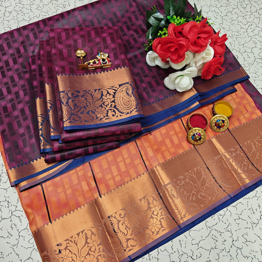 Uniform Set 3D Embossed Karizma Silk Sarees