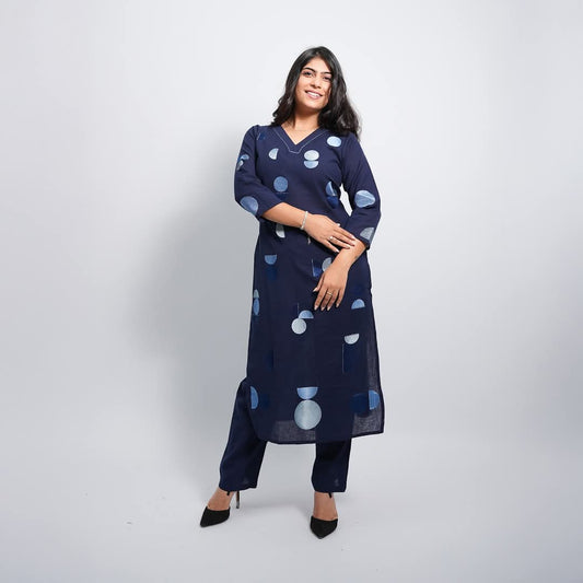 Pure cotton abstract pattern, Kurta set