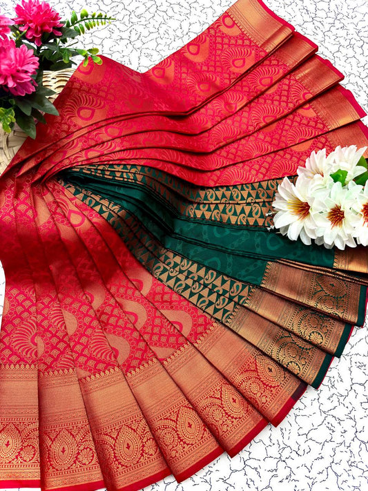 Samuthrika Silk Saree – Real 3D Embossed Body