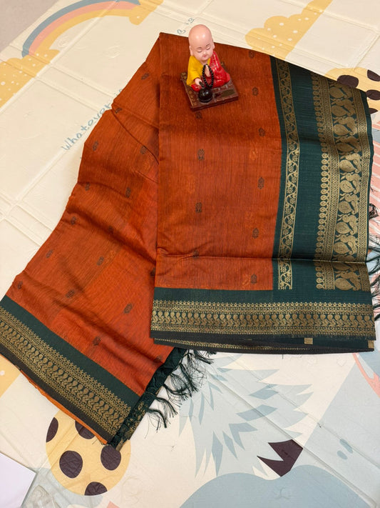 Kalyani Cotton Saree with Traditional Zari