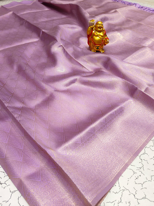 Celebrity-Inspired Party Wear Semi Tissue Silk Saree